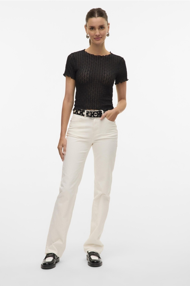 VMSHELBY SS O-NECK SHORT TOP VMA NO 10311731 BLACK